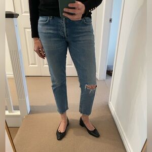 FINAL SALE Citizens Of Humanity Blue Slim Straight Jeans